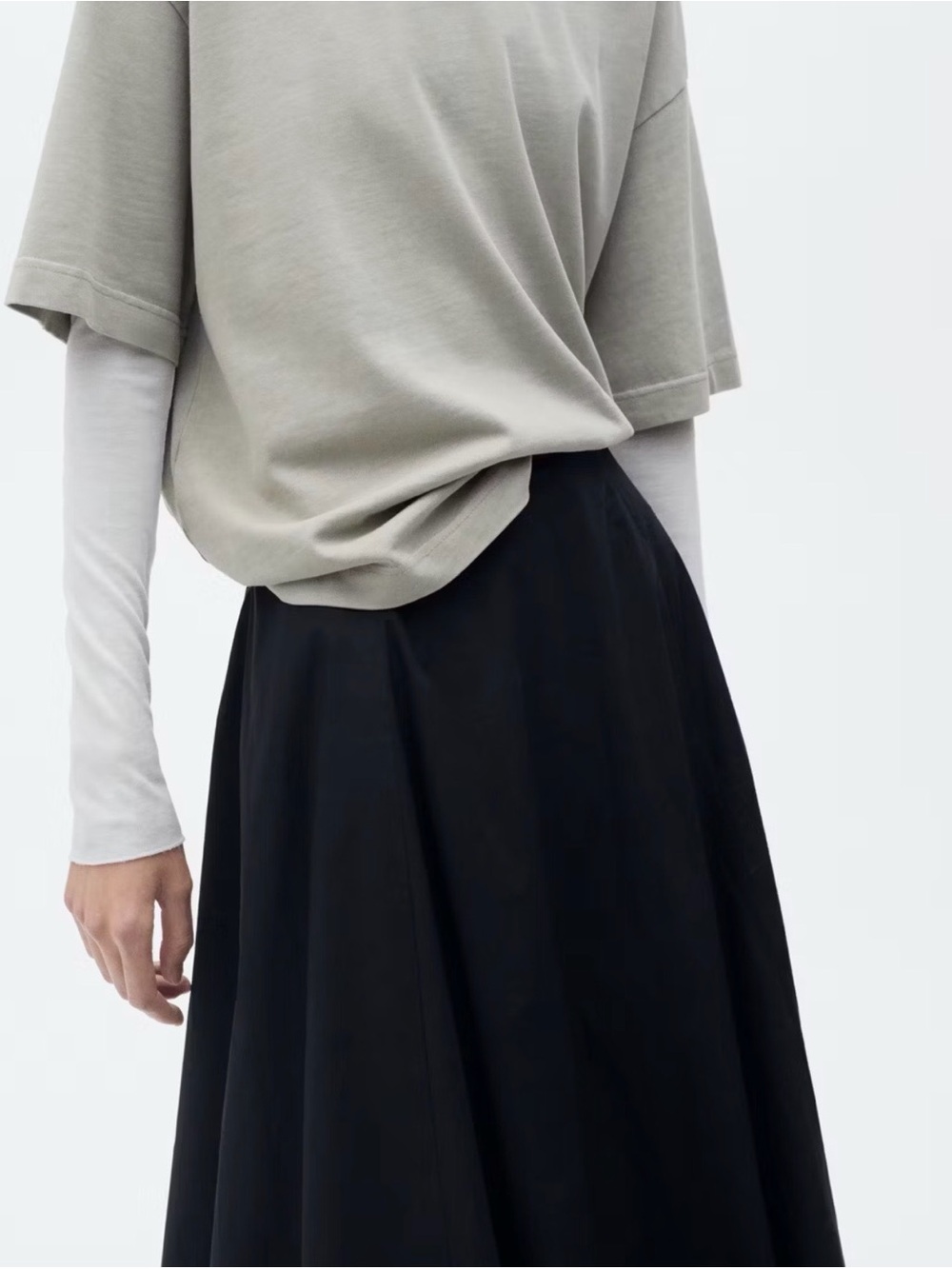 Mango Black Bubble-Hem Maxi Skirt - Picture 10 of 14